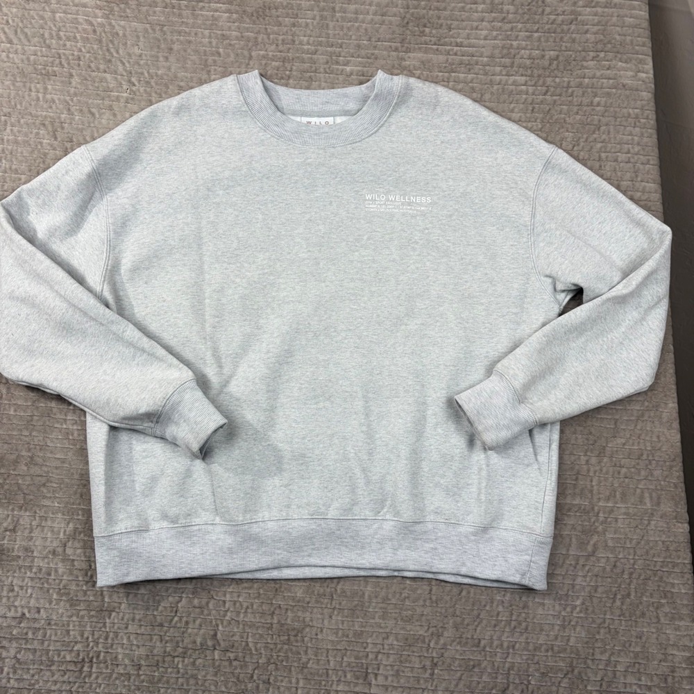 Wilo The Label Wellness Club Crewneck Sweatshirt‎ Grey Oversized Large Australia